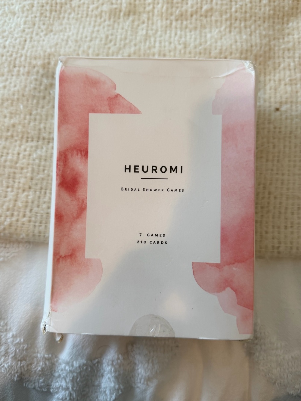 HEUROMI Bridal Shower Games - Pink Watercolor Card Deck